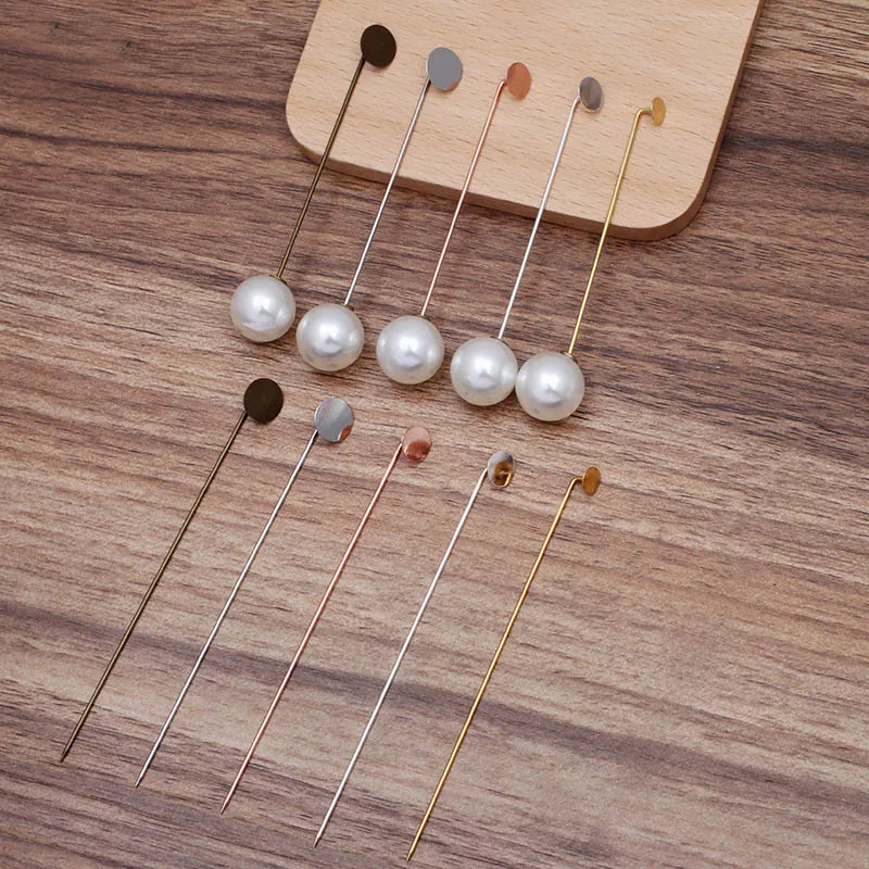 BroochLapelPinStopper10mmFlatGluePadBlankSettingBasesWomen