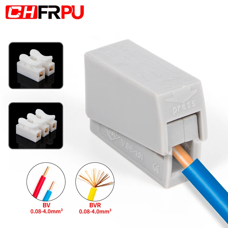 

Wire Connectors CH-2/3 101/112/201 Compact plug-in terminal block Wiring Cable Connectors,Led light Conector30/50/100PCS