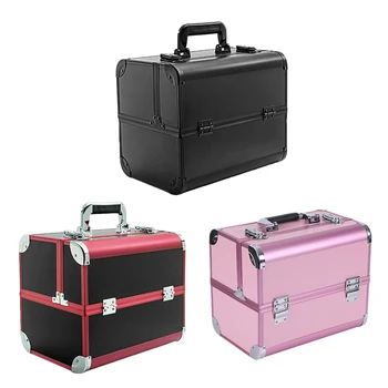 

Multifunctional Cosmetic Bag Aluminum Cosmetic Case Large-Capacity Multi-Layer Storage Suitcase