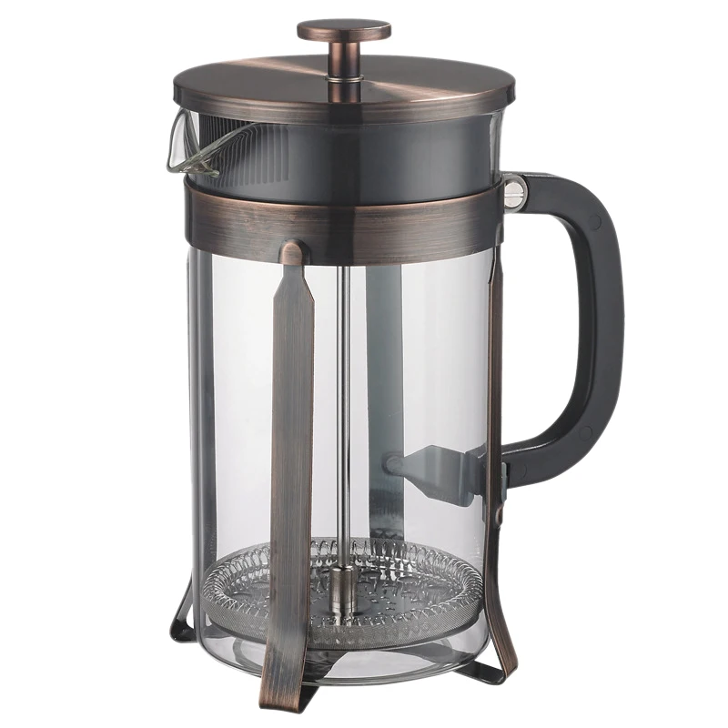 

Three-Layer Stainless Steel Strainer Coffee Pot French Press Coffee Maker Tea Pot High Borosilicate Glass Coffee Filter Bottle