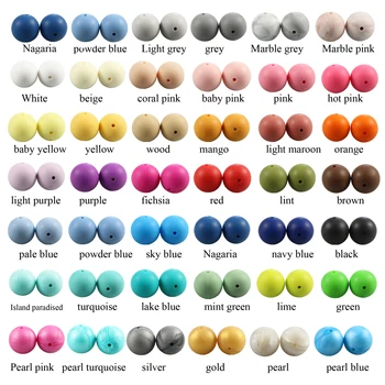 

Silicone Beads 10MM/12mm/15MM/20MM 500pcs/lot Teething Necklace Round Silicone Bead Baby Teether Toy Silicone BPA Free