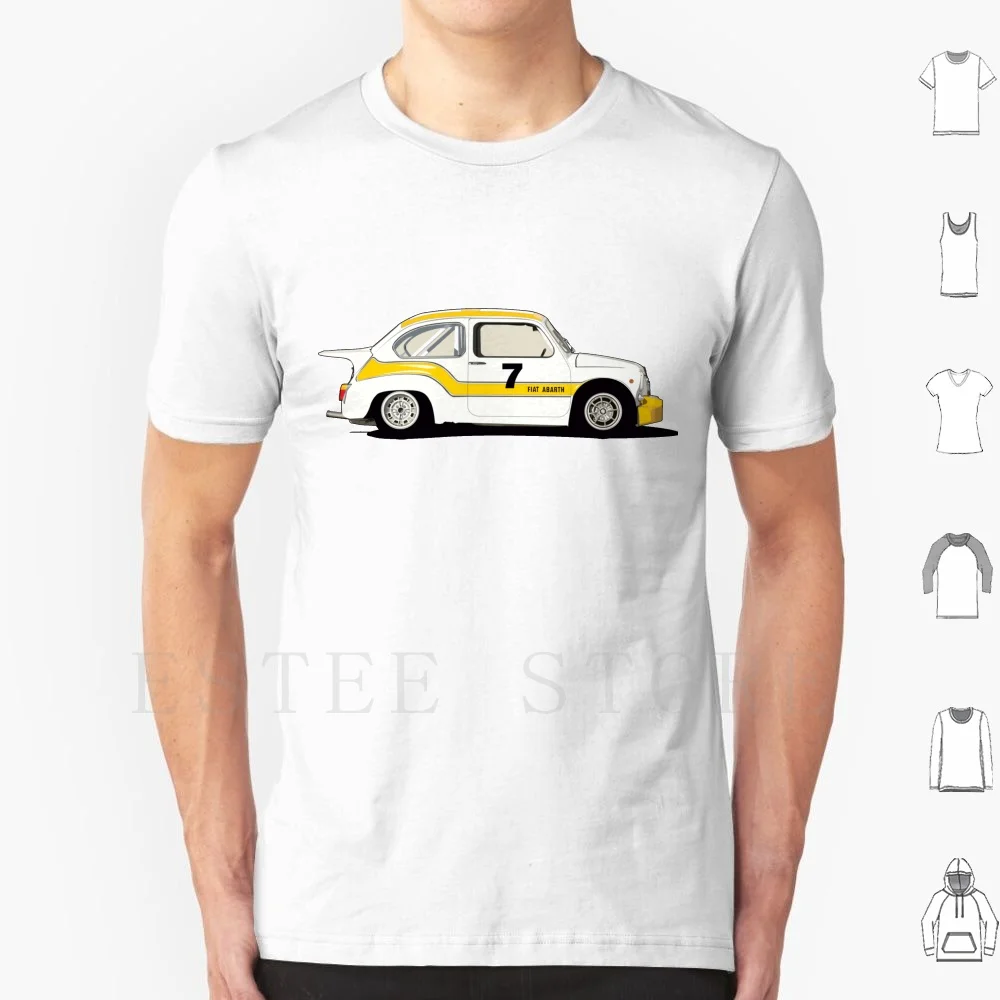 Abarth 1000 Tcr T Shirt Uomo Cotone 6Xl Abarth Fiat 600 Tcr 1000 Rally Car