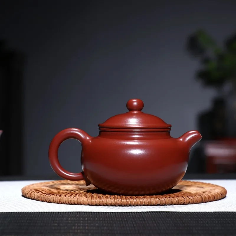 Yixing Clay Tea Set Raw Ore Dahongpao Tea lian zi hu Using American-Style ze hong Entirely Handmade Teapot Collection a Generati