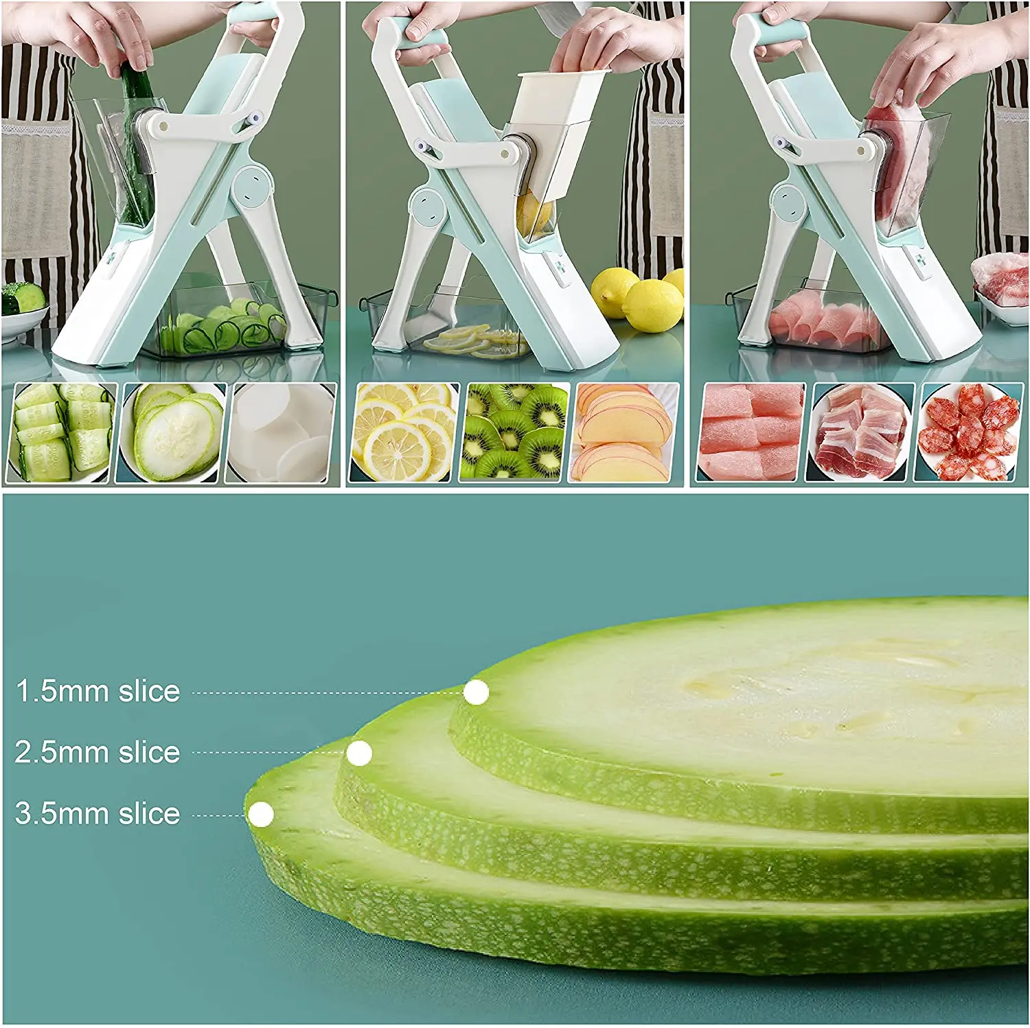 Mandolin Potato Cheese Slicer Kitchen Knife Multifunctional Vegetable Slicer Shredder Grater Shredder Kitchen Accessories