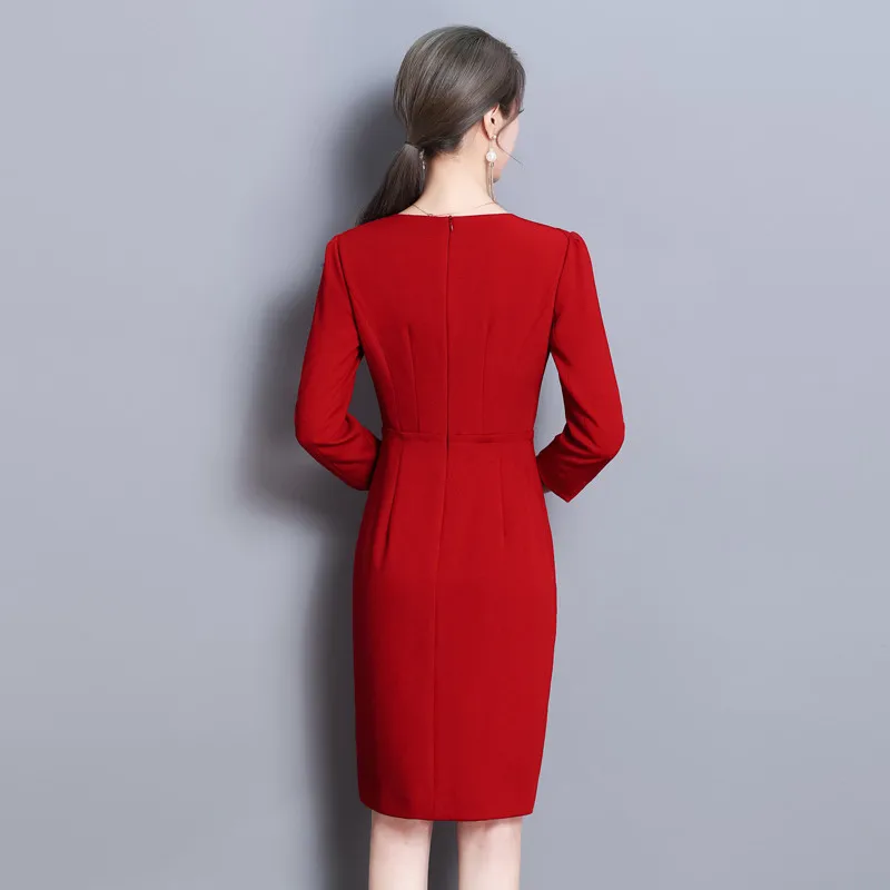 Весенне-осеннее женское платье, винтажное, офисное, офисное, элегантное, Vestidos, мужская рубашка в полоску, женское платье, большие размеры XXXL 4XL