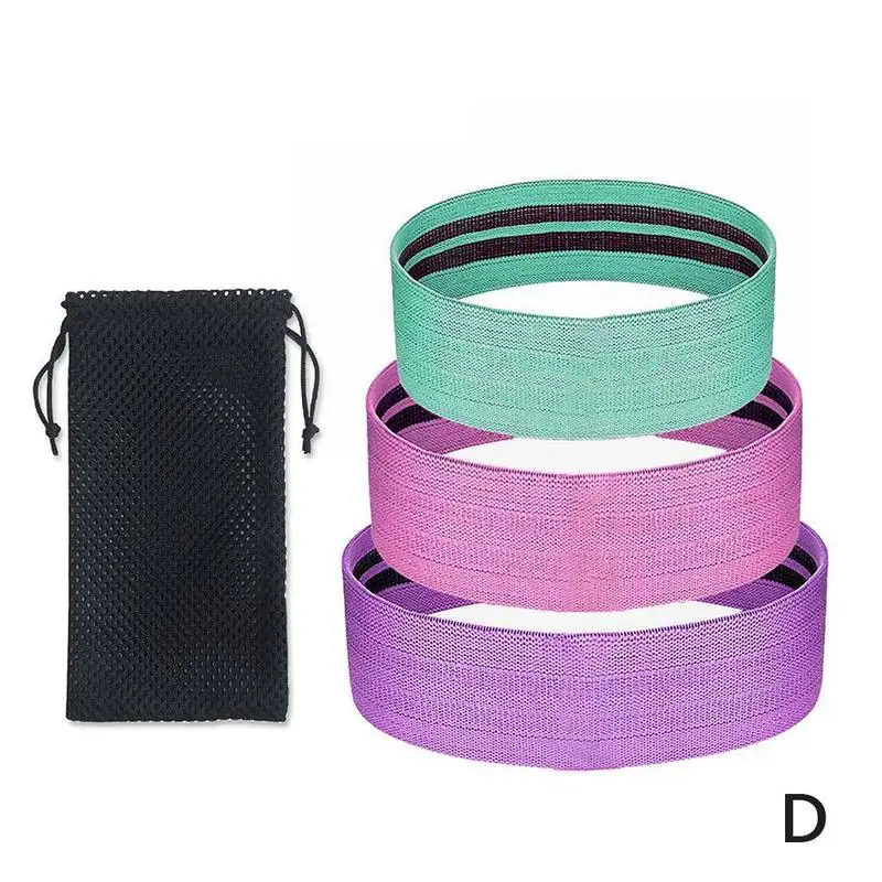 3pcs resistance belt Приседающая эластичная лента для фитнеса, эластичная лента для йоги, эластичная лента для бедер, для фитнеса, упражнений на бедрах, тренировочный пояс для сопротивления R M1F6 - Цвет: 3pcs resistance belt