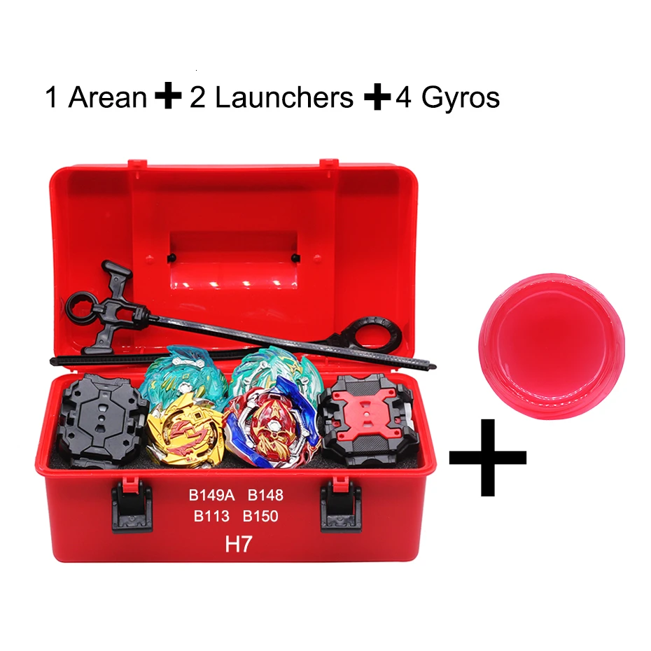Takara Tomy Toupie Bey Bay Burst набор B149 B150 Металл Fusion Avec Lanceur Arean Burst Grip Launcher Дети лезвие коробка для лезвий мальчик - Цвет: H7