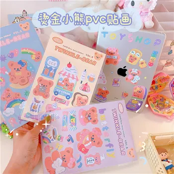 

Cartoon Sealed Sweet Bear Label Sticker Simple DIY Mobile Phone Shell Tablet PC Keyboard Decorative Sticker Kawaii Stationery