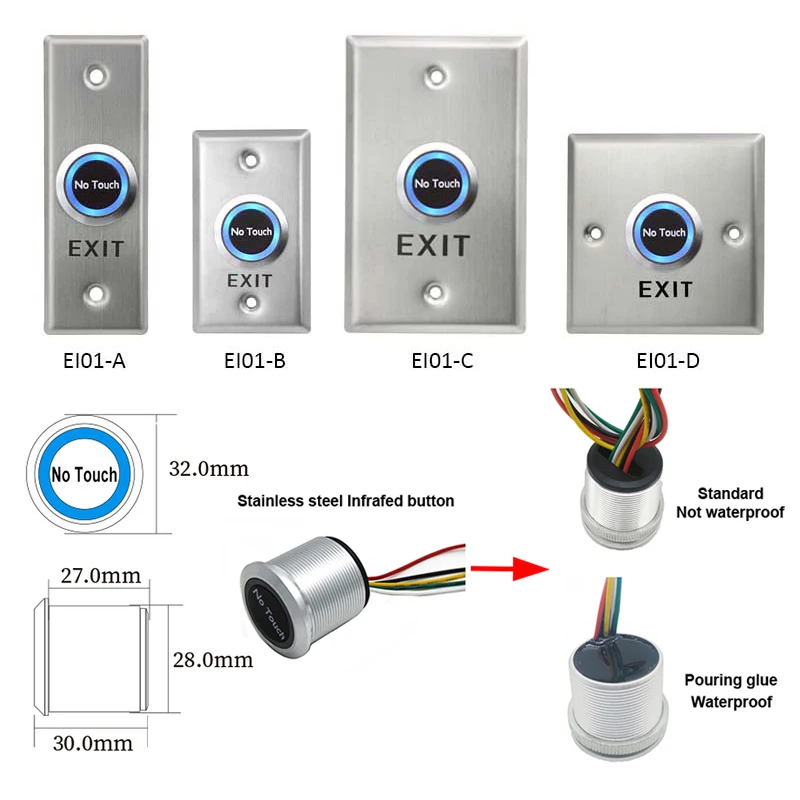 saída do sensor infravermelho nenhum toque interruptores