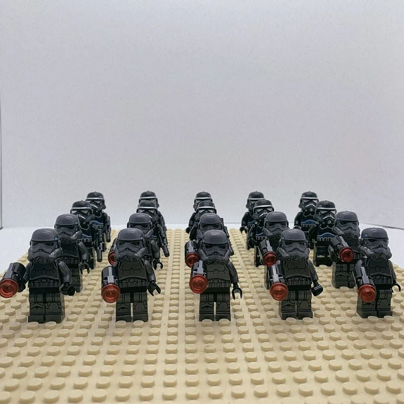 100 шт./лот Звездные войны на заказ черный шторм Клон Trooper Shadow Trooper Расширенная Вселенная sw166 строительные блоки игрушки детские подарки - Цвет: 50pcs each