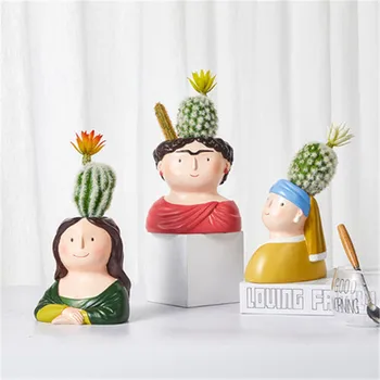 

NORDIC FASHION HOME DECOR ART PORTRAIT VASE CREATIVE LIVING ROOM DESK CUTE PEN HOLDER DRIED FLOWER FLOWER ARRANGEMENT A1806