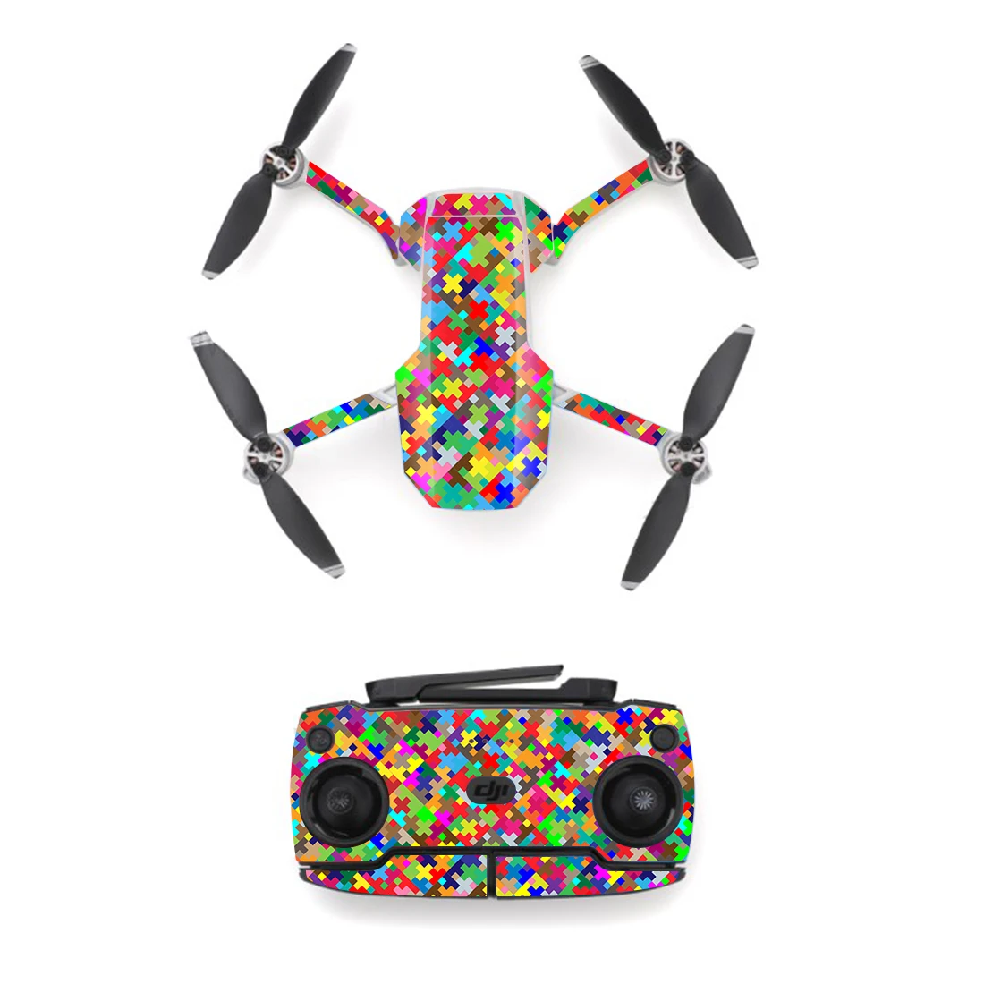 Наклейка 3D в виде цветного блока для DJI Mavic Mini Drone и пульта дистанционного