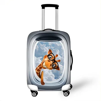 

18-32inch Animal Owl Dog Horse Giraffe Luggage Protective Covers Elastic Suitcase Cover Anti-Dust Travel Trolley Case Cover