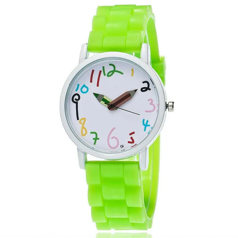 Детские умные цифровые модные детские часы, кварцевые часы-карандаш для мальчиков и девочек, студенческие часы-карандаш