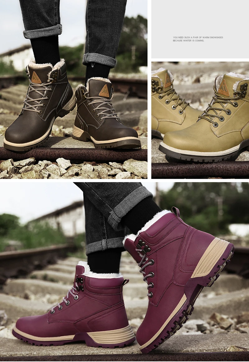 Кожаная мужская обувь; зимние ботинки «милитари»; уличные зимние ботинки; мужские теплые кроссовки; армейские ботинки; защитная обувь из плюша; botas hombre