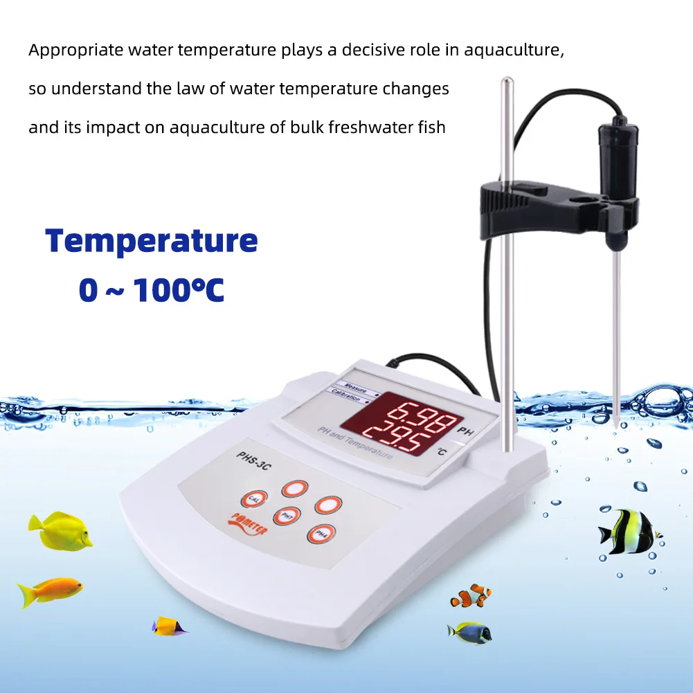 PHS-3C Desktop Automatic Calibration Acidity Meter PH/Thermometer 2In1Digital PH