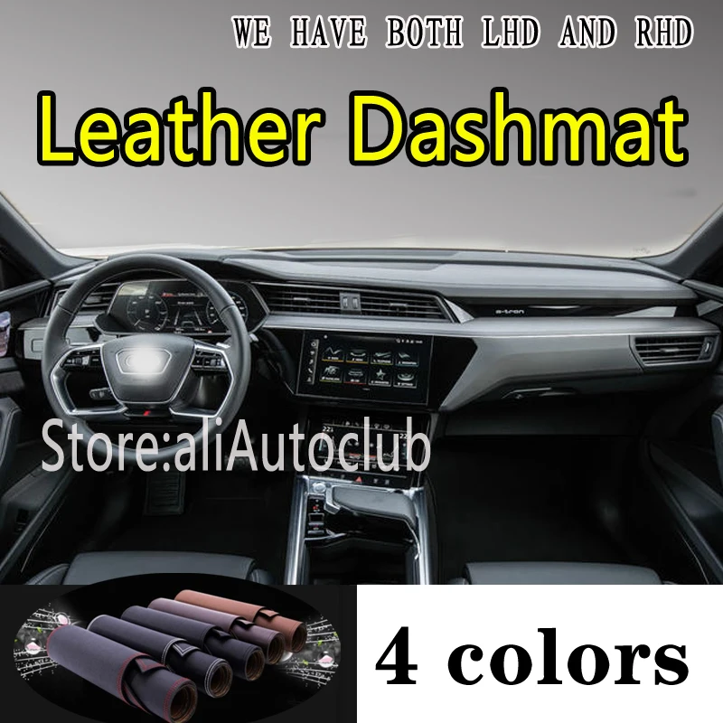 

PU Leather Dashmat Suede Dashboard Cover Pad Dash Mat Carpet Car Styling Accessories For Audi E-tron Electric Quattro 2018-2022