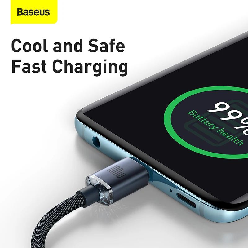 Baseus 100W USB-C to Type-C Cable, 5A PD Fast Charging Charger