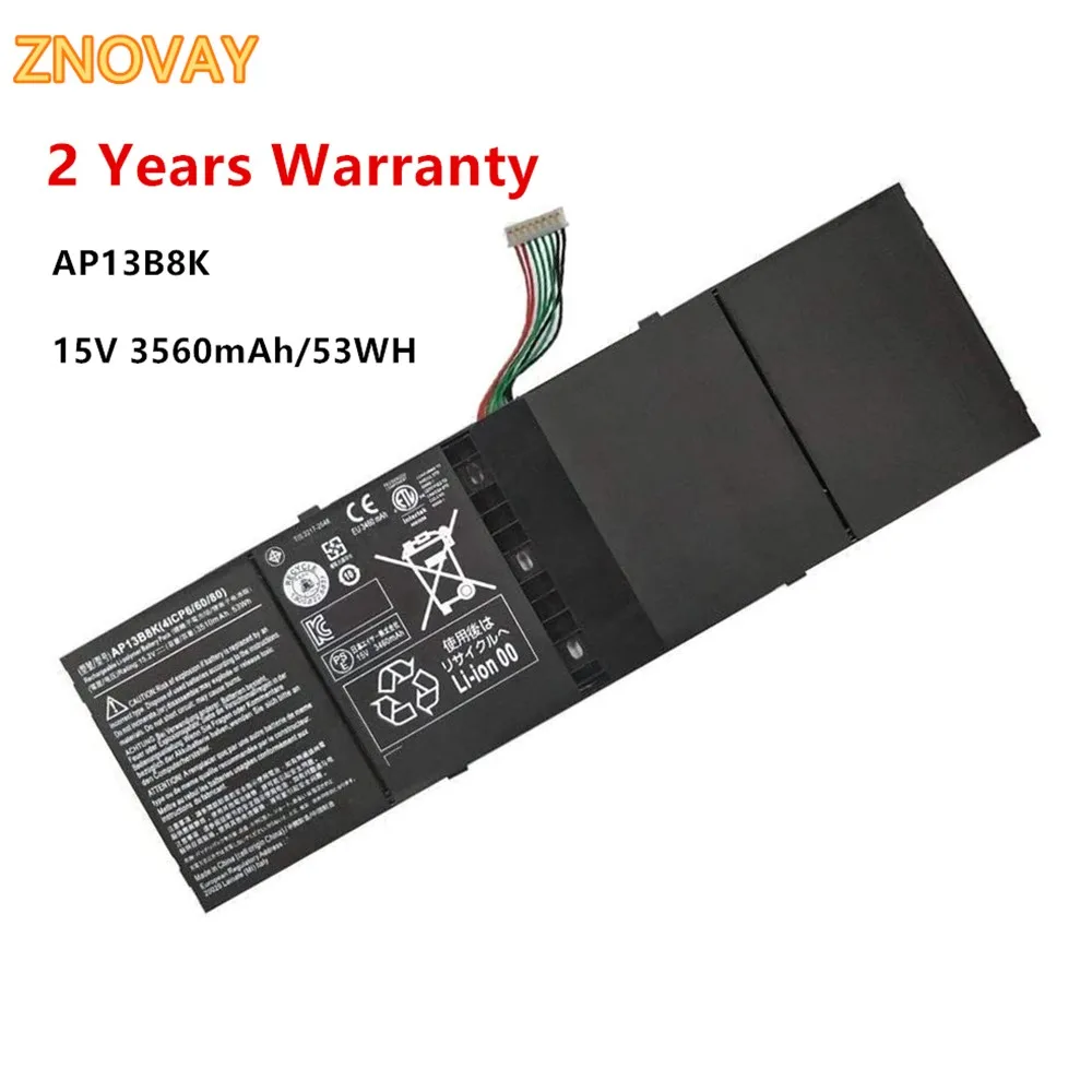 

Laptop Battery AP13B8K for Acer Aspire V5 Series V5-472 V5-472G V5-472P V5-472PG V5-473 V5-473G V5-452 V5-452P 15V 53WH