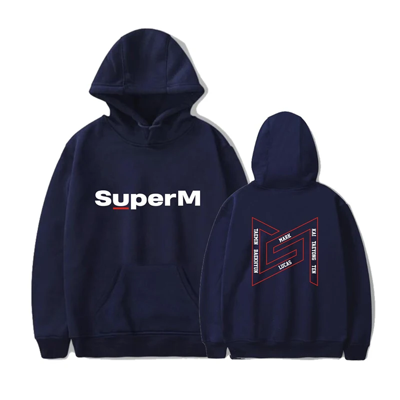 Модные K-pop SuperM BAEKHYUN KAI Taeyong толстовки KPOP SuperM Taemin Mark Lucas десять поддержки свитера большого размера пуловеры