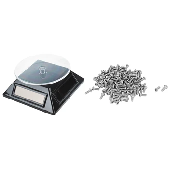 

1 Pcs Solar Rotary Display Unit Jewelry Exhibition Display Rack & 100 Pcs 0.4Mm Pitch Hex Socket Button Head Screws