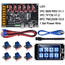 BIGTREETECH SKR PRO V1.1 32Bit Control Board+TFT35 Touch Screen+TMC2130 SPI TMC2208 TMC2209 3D Printer Parts vs V1.3 MKS GEN L mks gen l mainboard mks wifi module mks tft35 lcd tft 35 display controller suite cheap 3d printer control unit diy starter kit