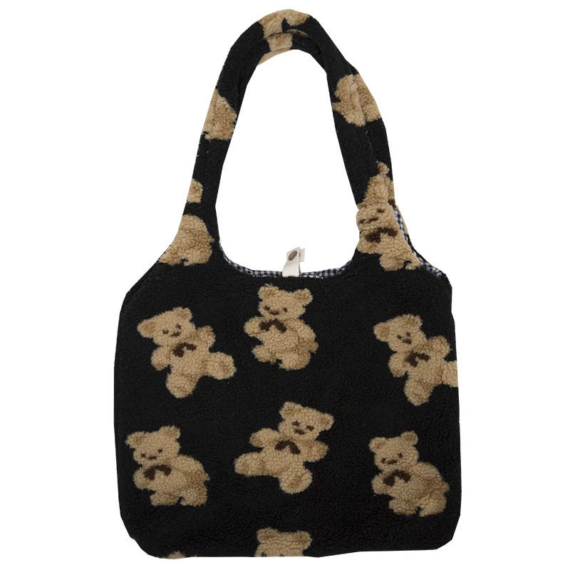 Japanese Style Bear Cute School Bags Girls Large Capacity Single Shoulder Shopping Bag Vest Bags 