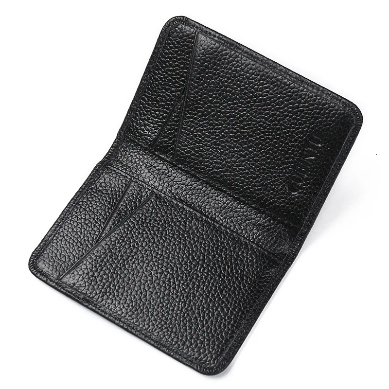 Cowhide RFID anti Card Package Ultrathin Antimagnetic Defence Scanning Genuine Leather Card Set Bank Card Credit Package