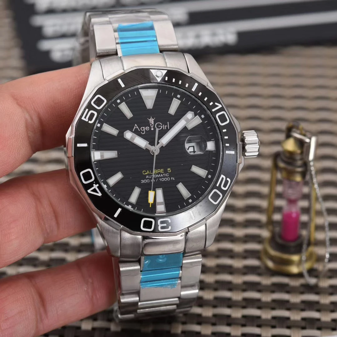 

Luxury Brand New Men Automatic Mechanical Black Blue Silver Ceramic Stainless Steel Sapphire Waterproof Watch Sport Limited AAA+