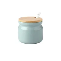 Ceramic Spice Rack Salt Shaker Jar With Cover 6