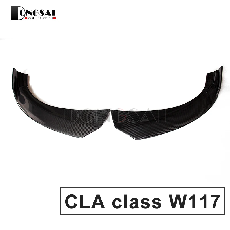 Carbon Fiber Front Bumper Lip Spoiler Splitter Cup Spoiler Flap for Mercedes CLA W117 C117 CLA250 CLA45 style 2013