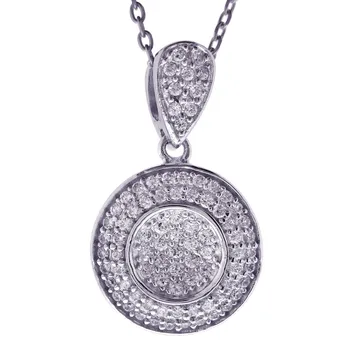 

Pendant in sterling silver of 925mls embellished rhinestone of high quality.