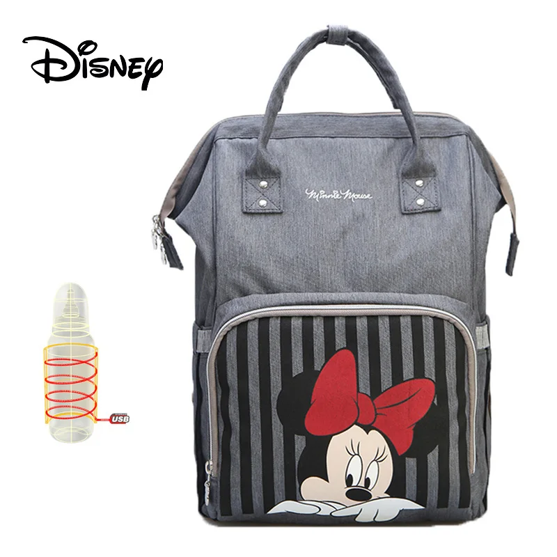 Disney Mochila Maternidade водонепроницаемая сумка для подгузников USB бутылочка для кормления дорожный Рюкзак Детские сумки для мамы сумка для хранения мумия сумки - Цвет: 8