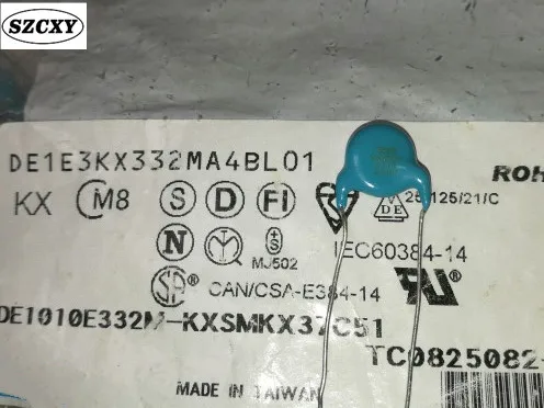 Новые и оригинальные 20 шт. DE1E3KX332MA4BL01 Y1 3300PF 250V 332M керамические конденсаторы |