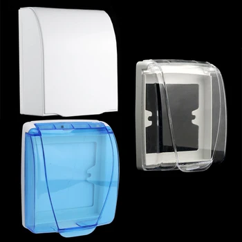 

Plastic Switch Waterproof Cover Box Wall Light Socket Doorbell Flip Cap Cover Durable Switch Waterproof Box