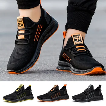

Hot Men Sports Tennis Shoes Fly Knitted Breathable Sneakers for Outdoor Sports MVI-ing