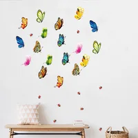Adesivo murale farfalla piccola decorazione domestica a colori fai-da-te nove farfalle per la decorazione sul soggiorno e sulla stanza
