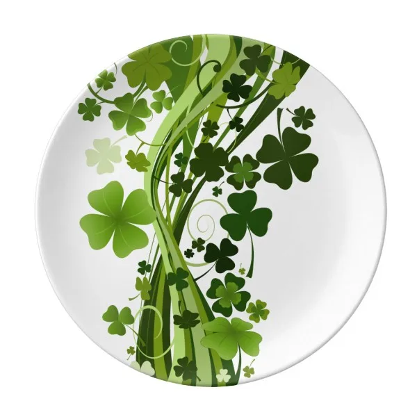 

Clover Tree Ireland St.Patrick's Day Decorative Porcelain Dessert Plate 8 inch Dinner Home Gift