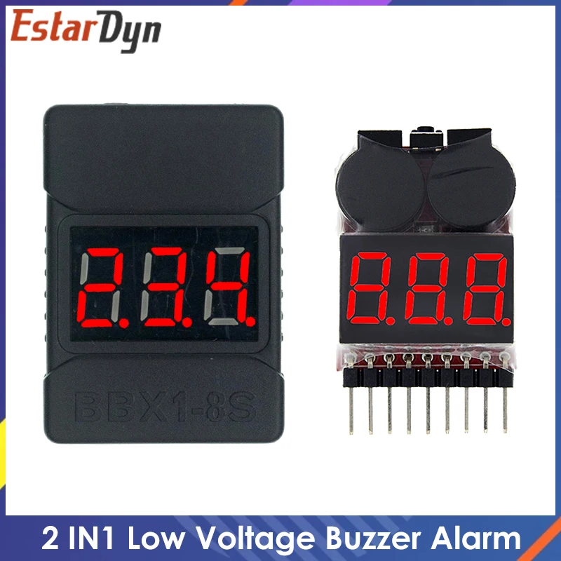 Testeur de Batterie LiPo 1-8S 2-en-1 avec Boîtier - Précision 0.01V