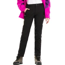 Женские зимние теплые толстые уличные флисовые брюки для походов, рыбалки, кемпинга, походов, лыжных спортивных брюк, водонепроницаемые ветрозащитные