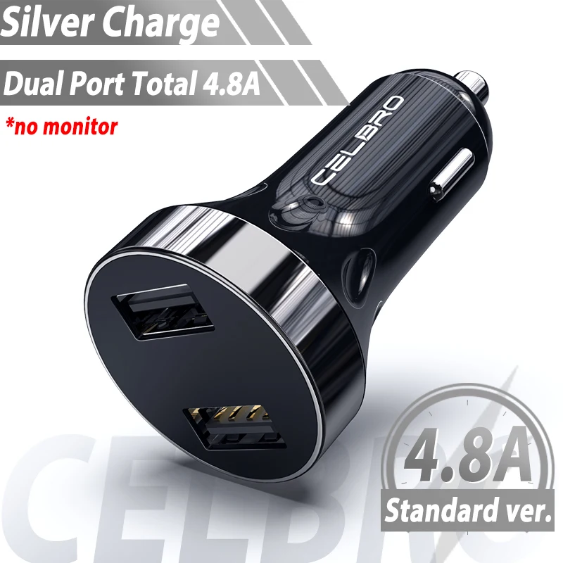 No LED 2.4A and 2.4A Обновленное автомобильное зарядное устройство с двумя usb-портами А, светодиодный дисплей для Iphone 11, Xiaomi mi, 9, Pro, Red mi, зарядка для мобильных телефонов, автомобильное зарядное устройство Usb - Тип штекера: No LED 2.4A and 2.4A