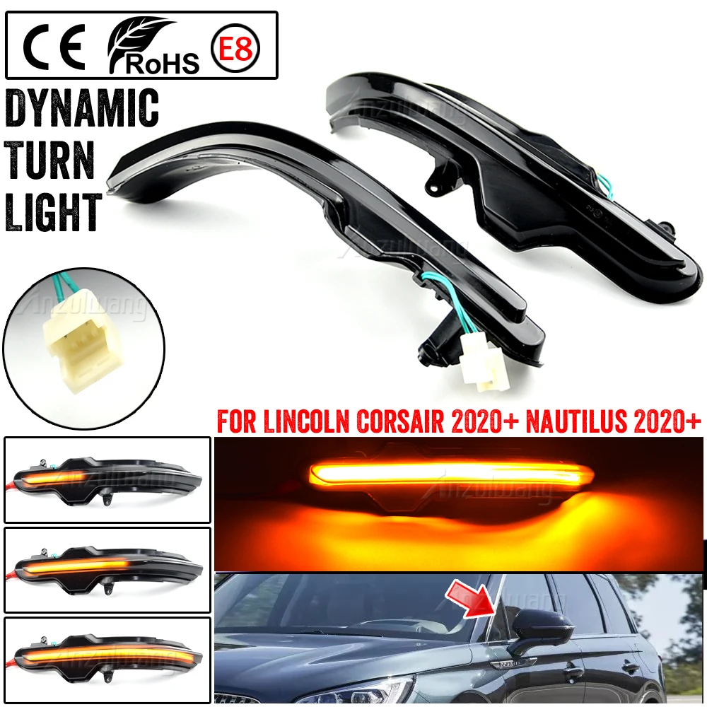 Lincoln MKS LED Side View Mirror Turn Signals Light Set Blinkers Lamps Signalers