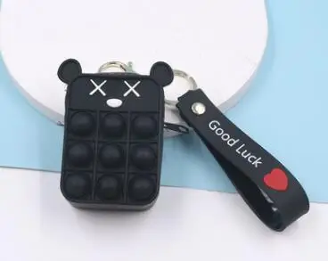 New Popit Mini Money Wallet Fingertip Toys Push Bubble Popite Pendant Bag Hot Sale Adult Decompression Toys Children Anti-Stress SS 13
