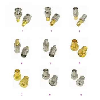 

10Pcs BNC to SMA Male plug & Female jack RF Coaxial Adapter connector Test Converter High quanlity