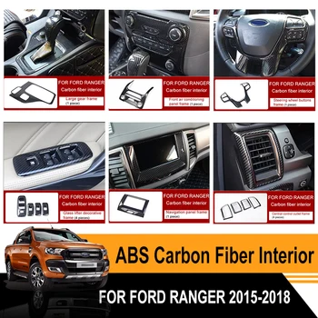 

Fit For Ford Ranger 2015-2019 Interior Decoration Car Accessories High Quality ABS Plastic Carbon Fiber Interior Modification