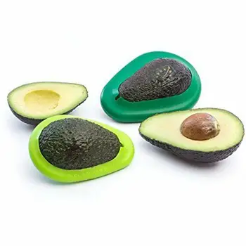 

Household Green 2pcs Avocado Saver Silicone Fresh Food Huggers Foldable Fruit Preservation Seal Cover