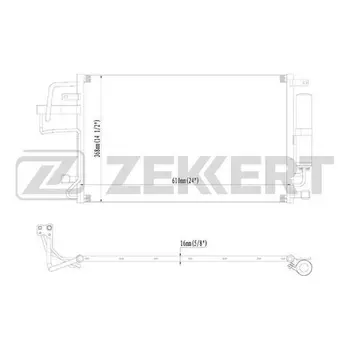 

Radiator cond. Hyundai Tucson 04-Kia Sportage II 04 ZEKKERT mk