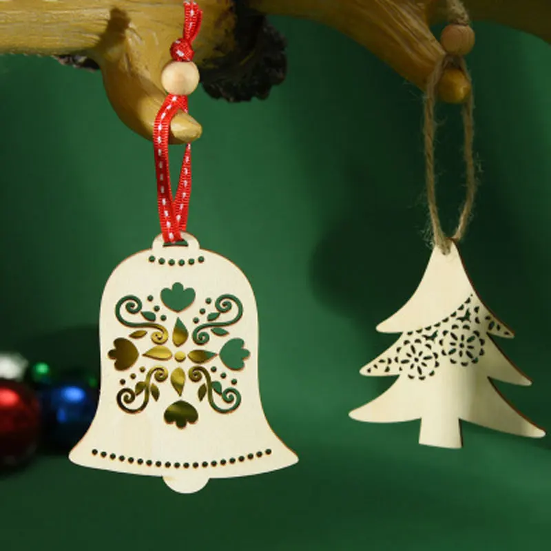 

50pcs/set Christmas Tree Hang Tags Snow tag Home decoration accessories Ring tags Gift Christmas decorations for home