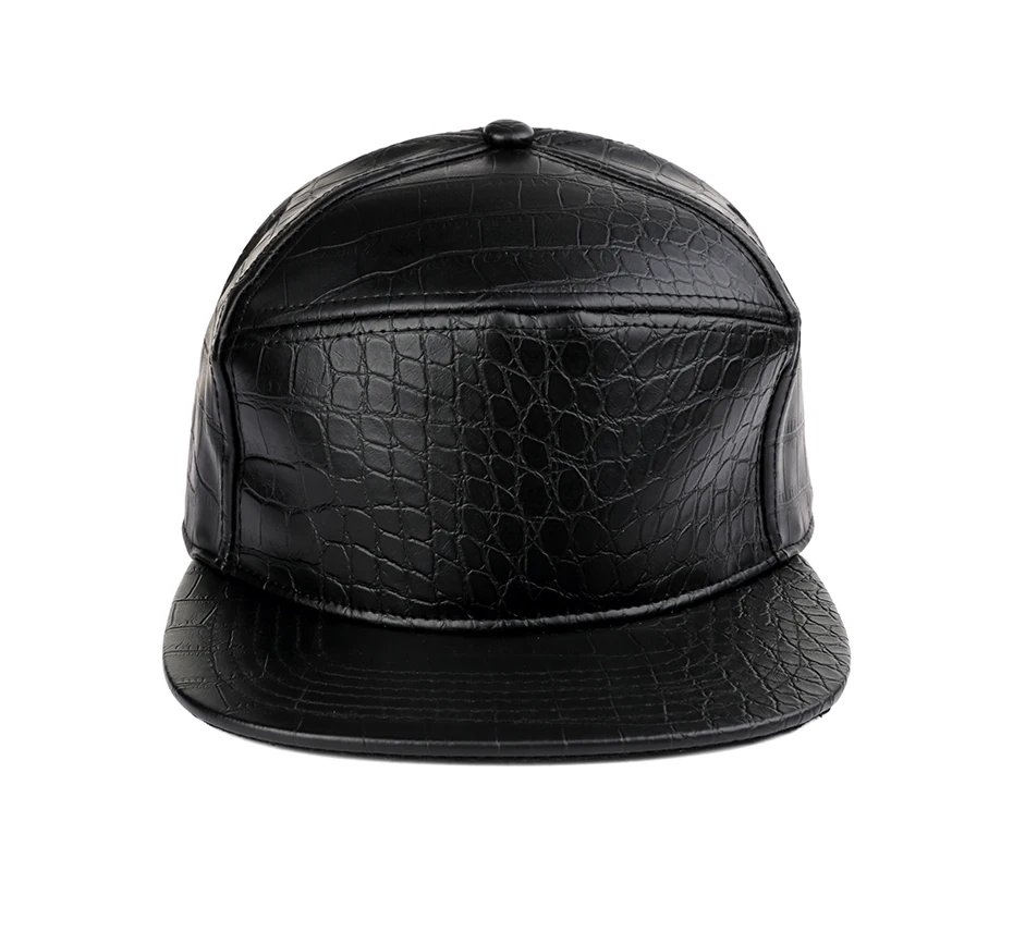 Casquette «крокодиловая кожа красный пустой из искусственной кожи Кепки плоским пряжки ремня регулируется в стиле «хип-хоп» Для женщин Для мужчин Шапки шапка класса люкс, черного и золотого цвета