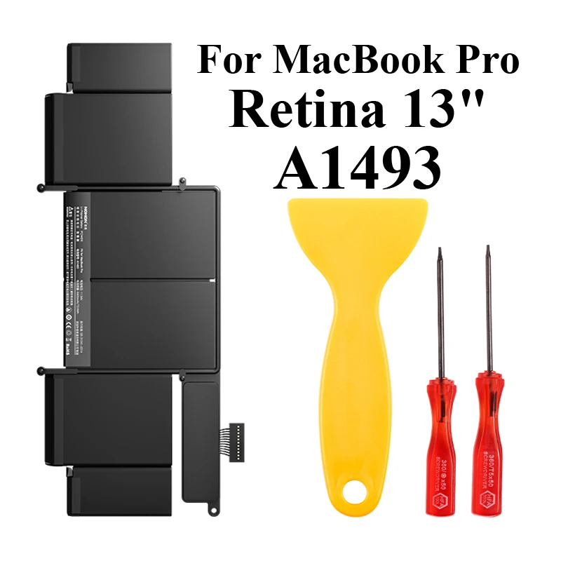 Nohon Аккумулятор для ноутбука A1493 для Apple MacBook Pro retina 1" A1502 2013& версия ME864 ME866 6400 мАч литий-полимерный аккумулятор+ Инструменты - Цвет: Replace For A1493